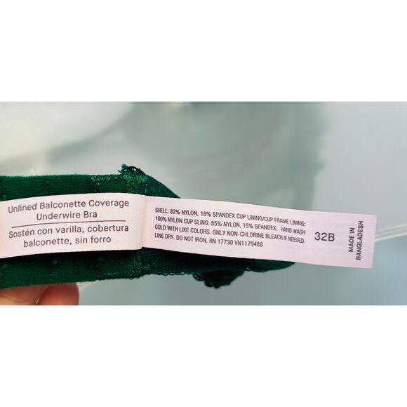 Auden Unlined Balconette Coverage Underwire Bra 32B NWOT - Picture 6 of 8